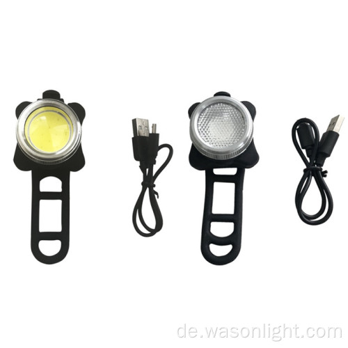 COB LED USB wiederaufladbares Fahrradlichtset